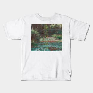 Water Lily Pond by Claude Monet Kids T-Shirt
